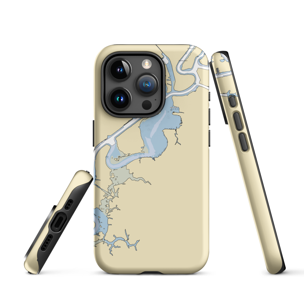 Lake Charles Country Club (Lake Charles, LA) NOAA Chart  Tough iPhone Case iPhone 15 Pro model shown