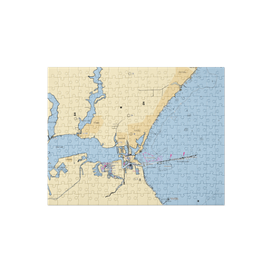 Blue Dolphin Yachting Center (League City, TX) NOAA Chart Jigsaw Puzzle