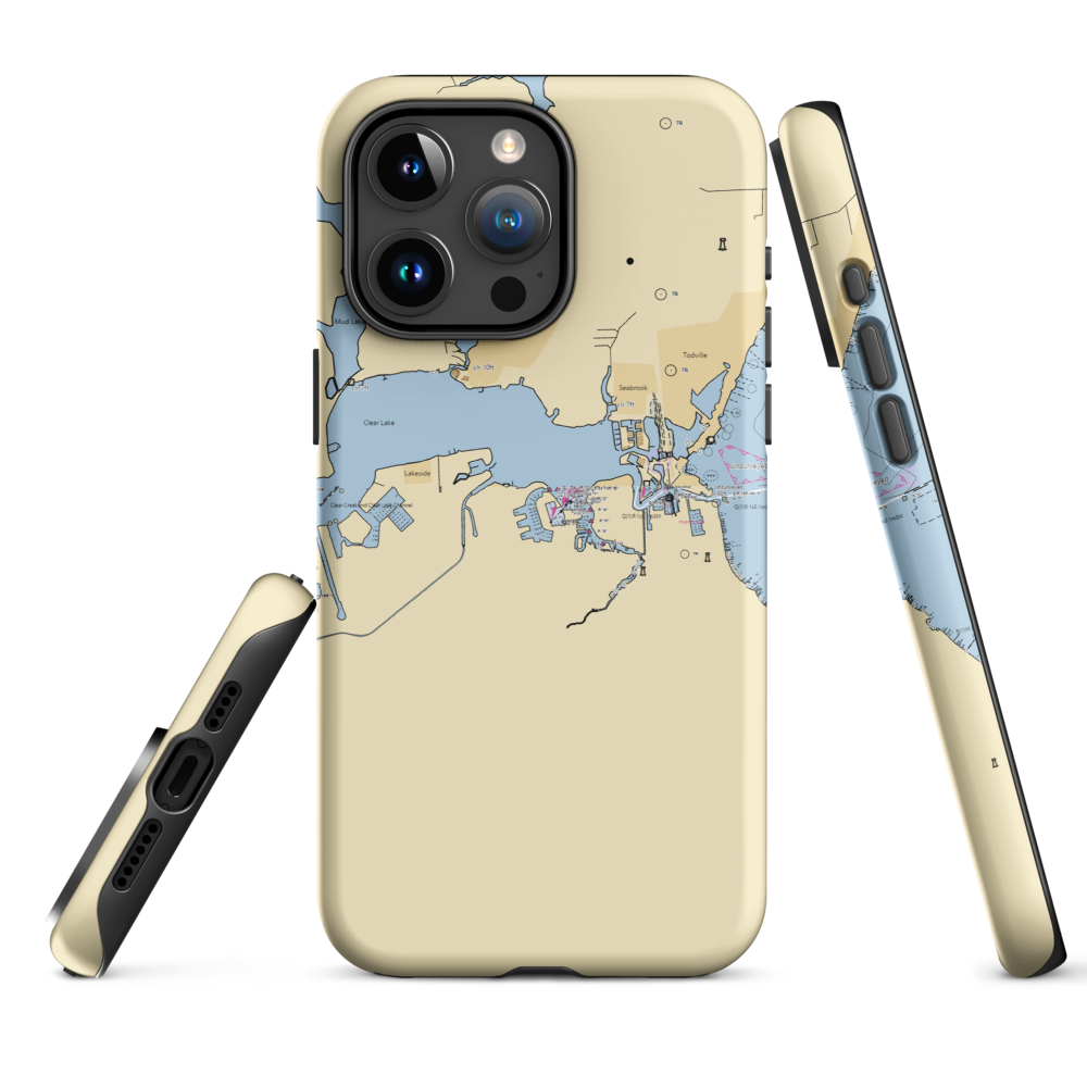 Legend Point Marina (League City, TX) NOAA Chart  Tough iPhone Case iPhone 15 Pro Max model shown