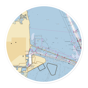 Curl's Bait Center (Texas City, TX) NOAA Chart Sticker