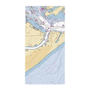 Galveston Party Boats at Pier 19 Fuels (Friendswood, TX) NOAA Chart Towel