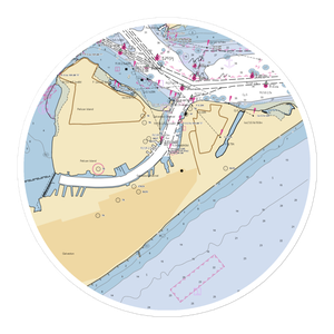 Galveston Party Boats at Pier 19 Fuels (Friendswood, TX) NOAA Chart Sticker