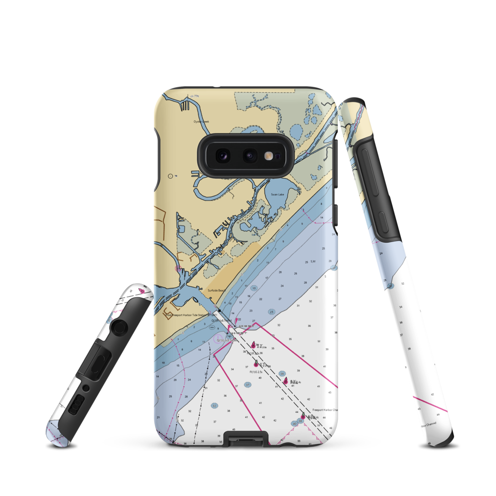 Gulf Coast Marina (Clute, TX) NOAA Chart Samsung Phone Case Samsung Galaxy S10e model shown