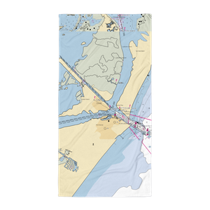 Port Aransas City Harbor (Port Aransas, TX) NOAA Chart Towel
