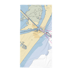 Dolphin Docks (Port Aransas, TX) NOAA Chart Towel