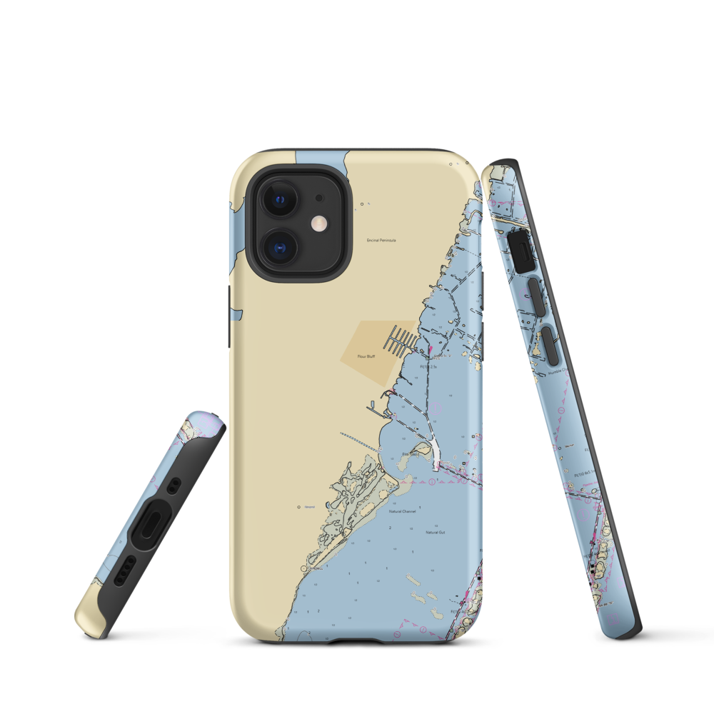 Bluff's Landing Marina & Resort (Corpus Christi, TX) NOAA Chart  Tough iPhone Case iPhone 12 mini model shown