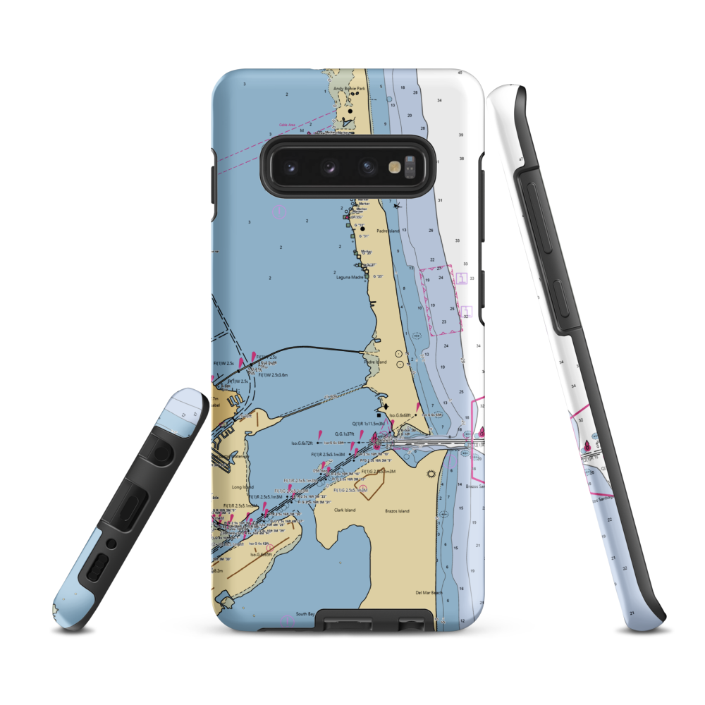 Pier 19 Restaurant and Bar (Harlingen, TX) NOAA Chart Samsung Phone Case Samsung Galaxy S10 Plus model shown