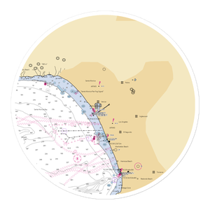 The BoatYard Marina Del Rey (Los Angeles, CA) NOAA Chart Sticker