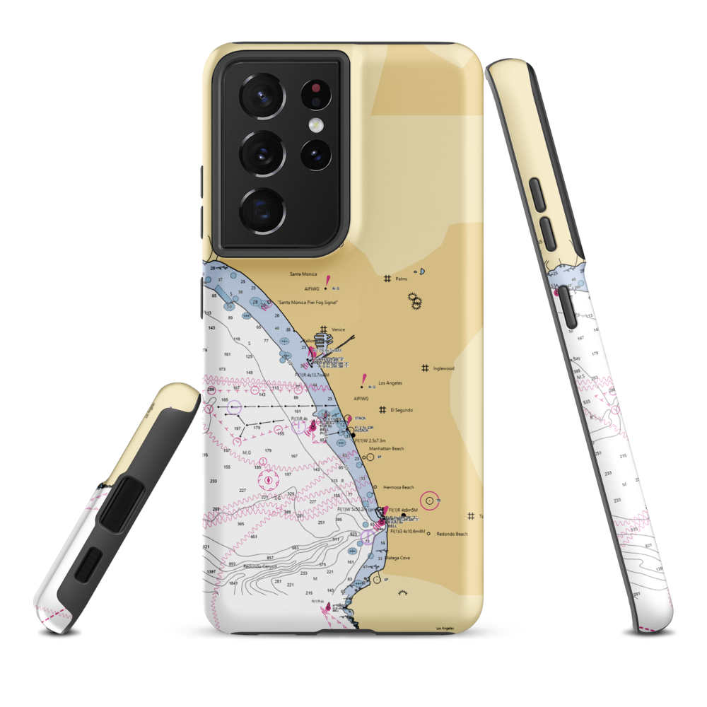 Mariners Bay (Los Angeles, CA) NOAA Chart Samsung Phone Case Samsung Galaxy S21 Ultra model shown