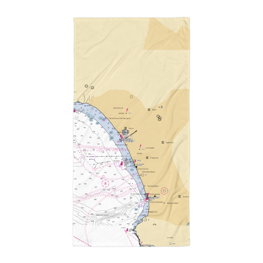 Holiday Panay Way Marina (Los Angeles, CA) NOAA Chart Towel 