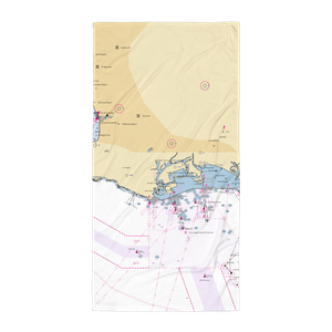 Leeward Bay Marina (Wilmington, CA) NOAA Chart Towel