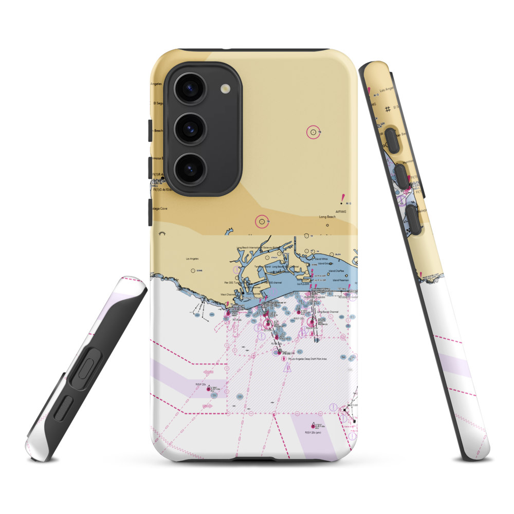 California Yacht Marina - Wilmington Marina (Wilmington, CA) NOAA Chart Samsung Phone Case Samsung Galaxy S23 Plus model shown