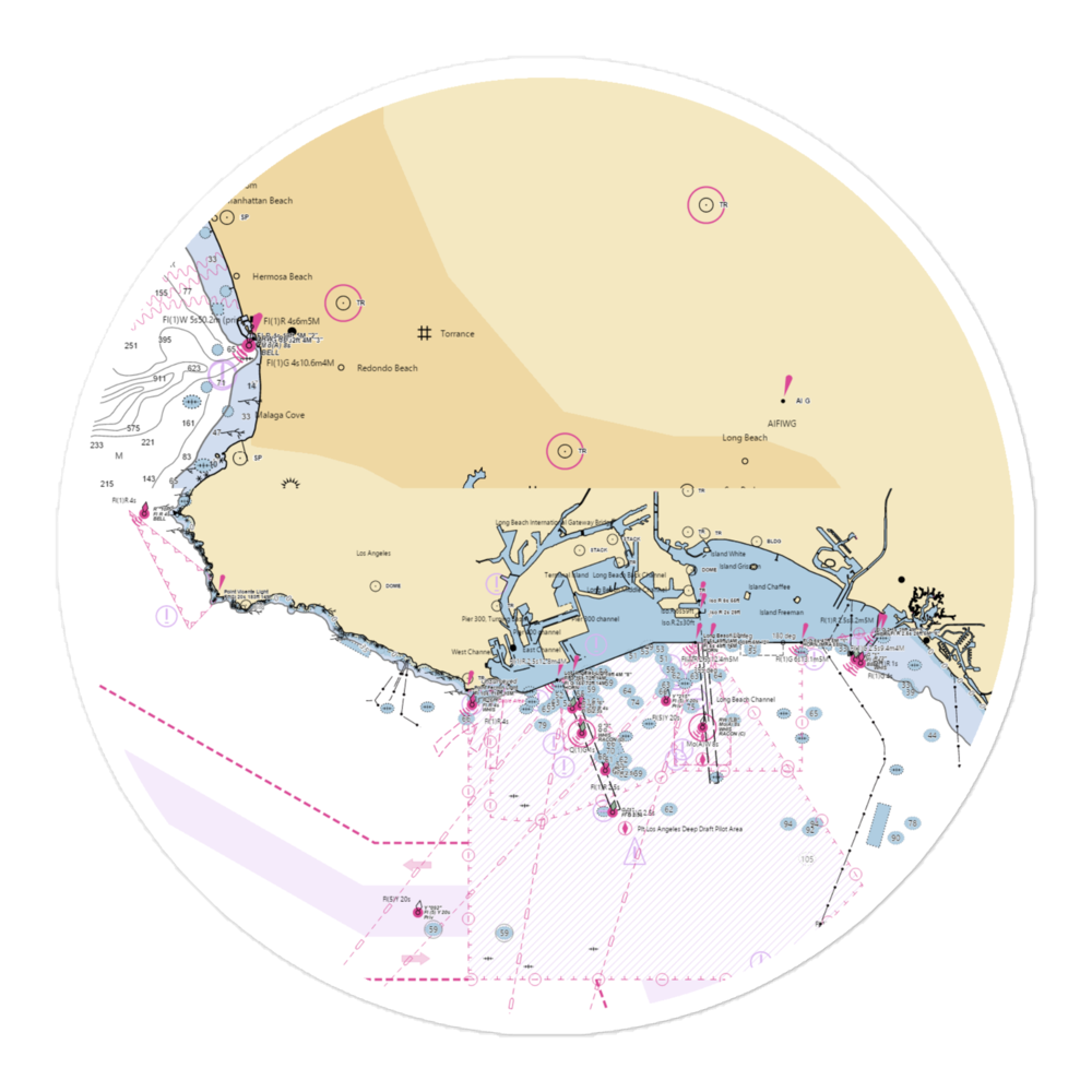 Yacht Haven Marina (San Pedro, CA) NOAA Chart Sticker 