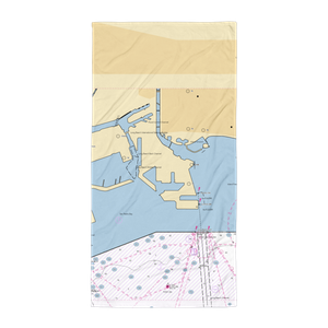 Harbor Light Yacht Club - Long Beach (Long Beach, CA) NOAA Chart Towel