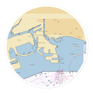 Harbor Light Yacht Club - Long Beach (Long Beach, CA) NOAA Chart Sticker