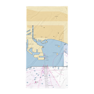 Long Beach Shoreline Marina (Long Beach, CA) NOAA Chart Towel