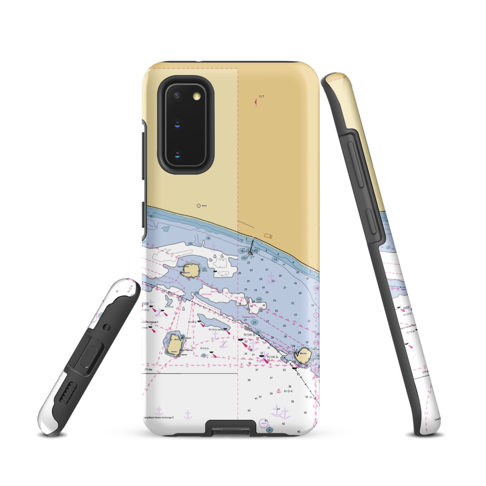 Belmont Mooring Company (Long Beach, CA) NOAA Chart Samsung Phone Case Samsung Galaxy S20 model shown