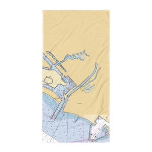 Seal Beach Yacht Club (Long Beach, CA) NOAA Chart Towel