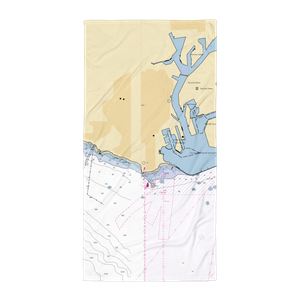 Cabrillo Beach Yacht Club (San Pedro, CA) NOAA Chart Towel