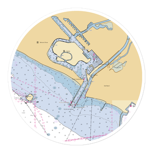 Alamitos Bay Yacht Club (Long Beach, CA) NOAA Chart Sticker