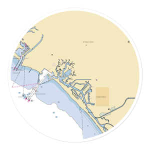 Sunset Aquatic Shipyard (Long Beach, CA) NOAA Chart Sticker