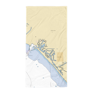 Sunset Aquatic Marina (Long Beach, CA) NOAA Chart Towel