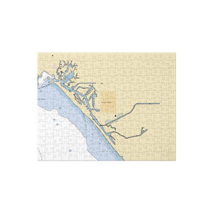 Huntington Harbour Marina (Long Beach, CA) NOAA Chart Jigsaw Puzzle