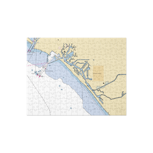 Huntington Harbour Yacht Club (Long Beach, CA) NOAA Chart Jigsaw Puzzle