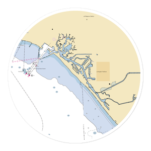 Huntington Harbour Yacht Club (Long Beach, CA) NOAA Chart Sticker