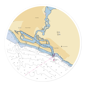 Bahia Corinthian Yacht Club (Newport Beach, CA) NOAA Chart Sticker