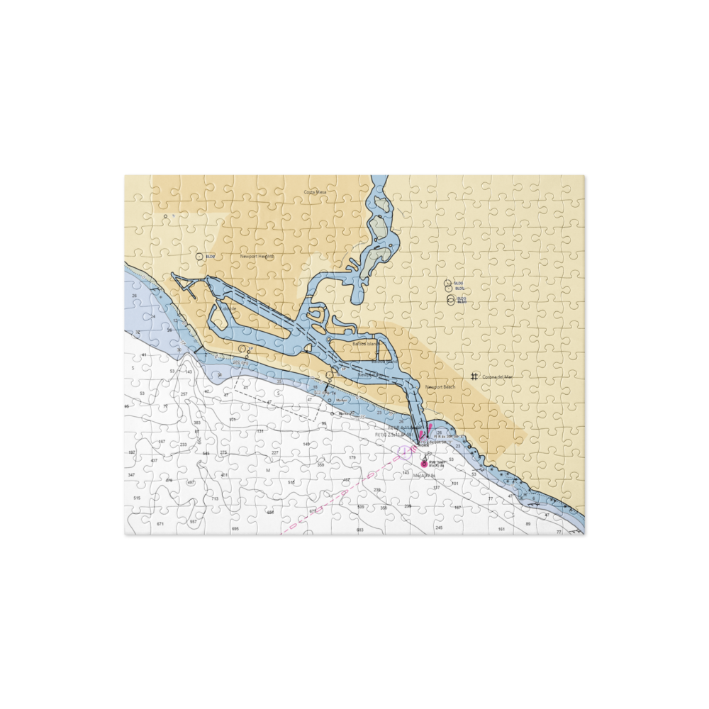 Bayside Marina (Newport Beach, CA) NOAA Chart Jigsaw Puzzle 