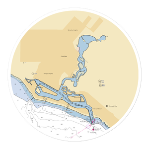 Bayside Village Mobile Home Park & Marina (Newport Beach, CA) NOAA Chart Sticker