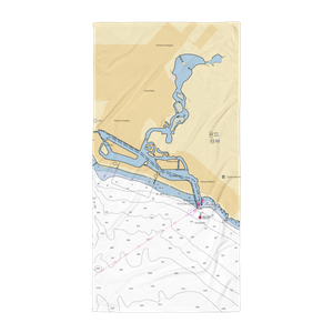 Island Marine Fuel (Newport Beach, CA) NOAA Chart Towel