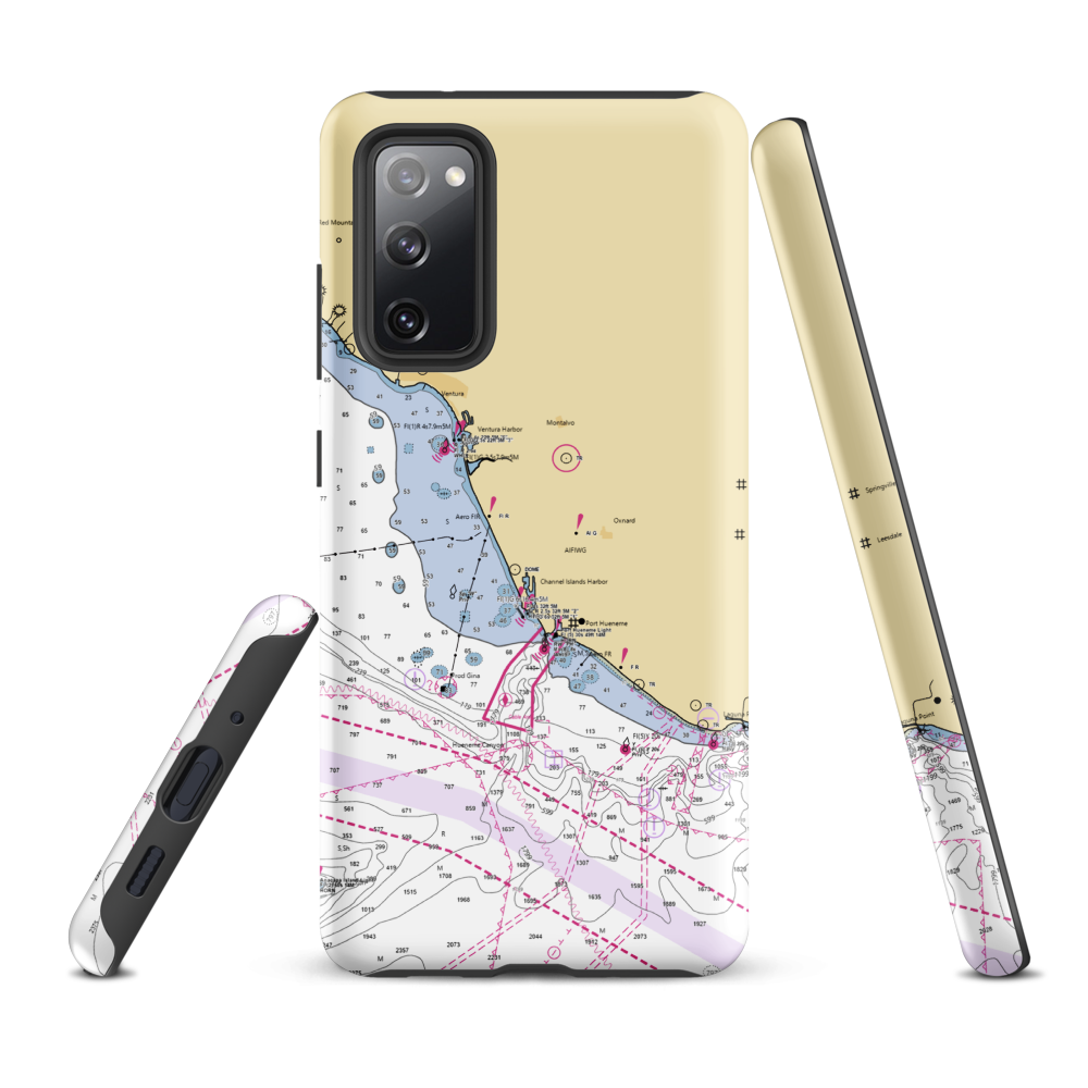 Pacific Corinthian Yacht Club (Port Hueneme Cbc Base, CA) NOAA Chart Samsung Phone Case Samsung Galaxy S20 FE model shown