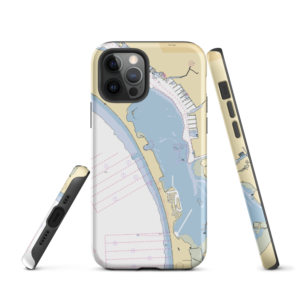 Fiddler's Cove Marina & RV Park (Coronado, CA) NOAA Chart  Tough iPhone Case iPhone 12 Pro model shown