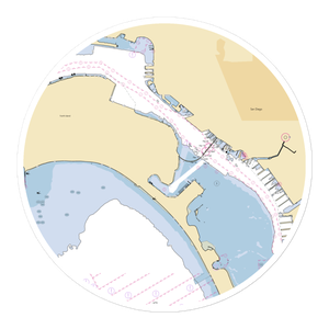 Coronado Yacht Club (San Diego, CA) NOAA Chart Sticker