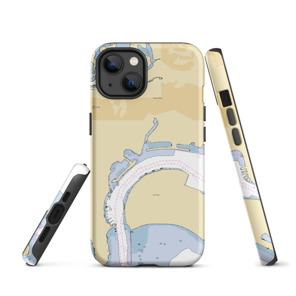 Point Loma Yacht Club (San Diego, CA) NOAA Chart  Tough iPhone Case iPhone 13 model shown