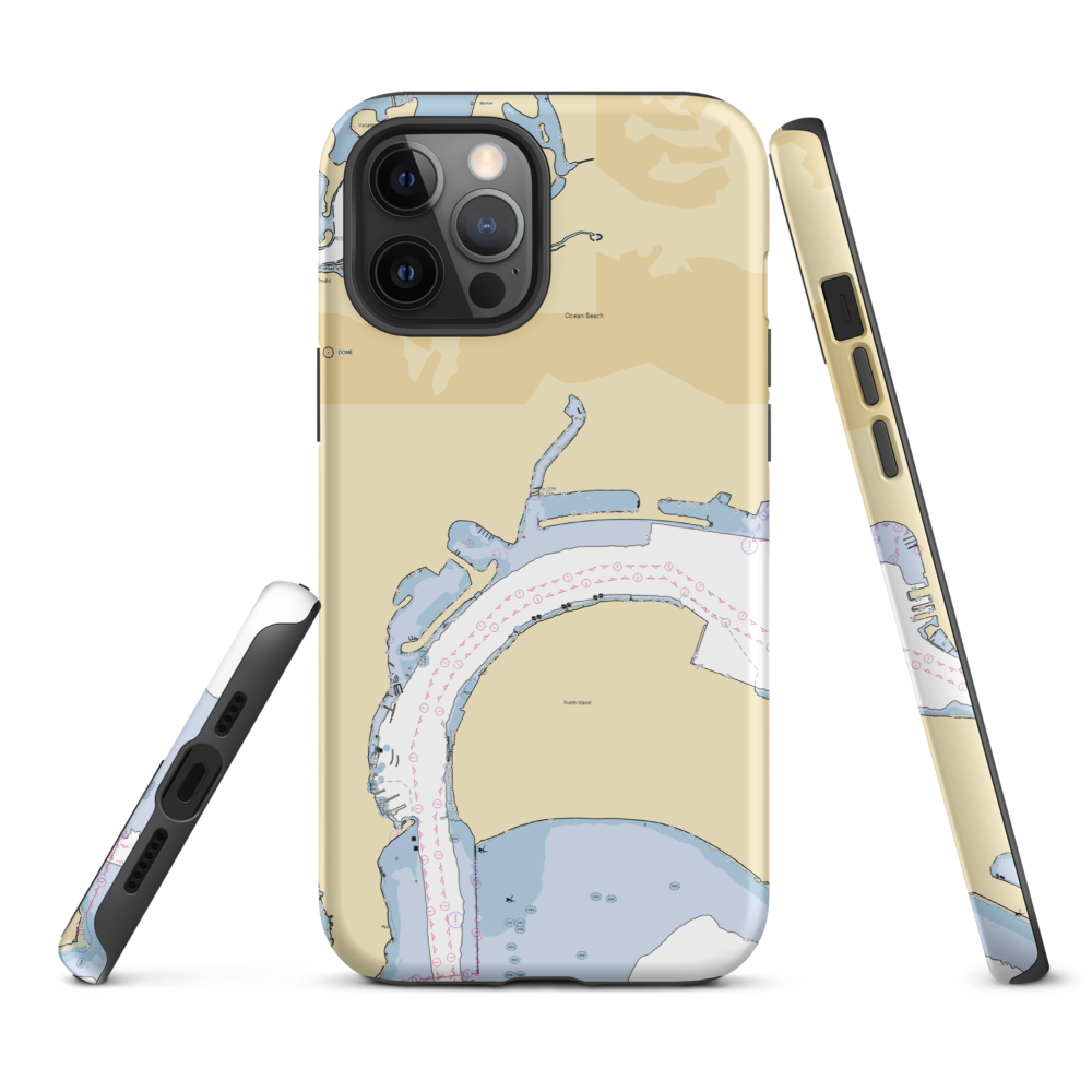 Marina Cortez (San Diego, CA) NOAA Chart  Tough iPhone Case iPhone 12 Pro Max model shown
