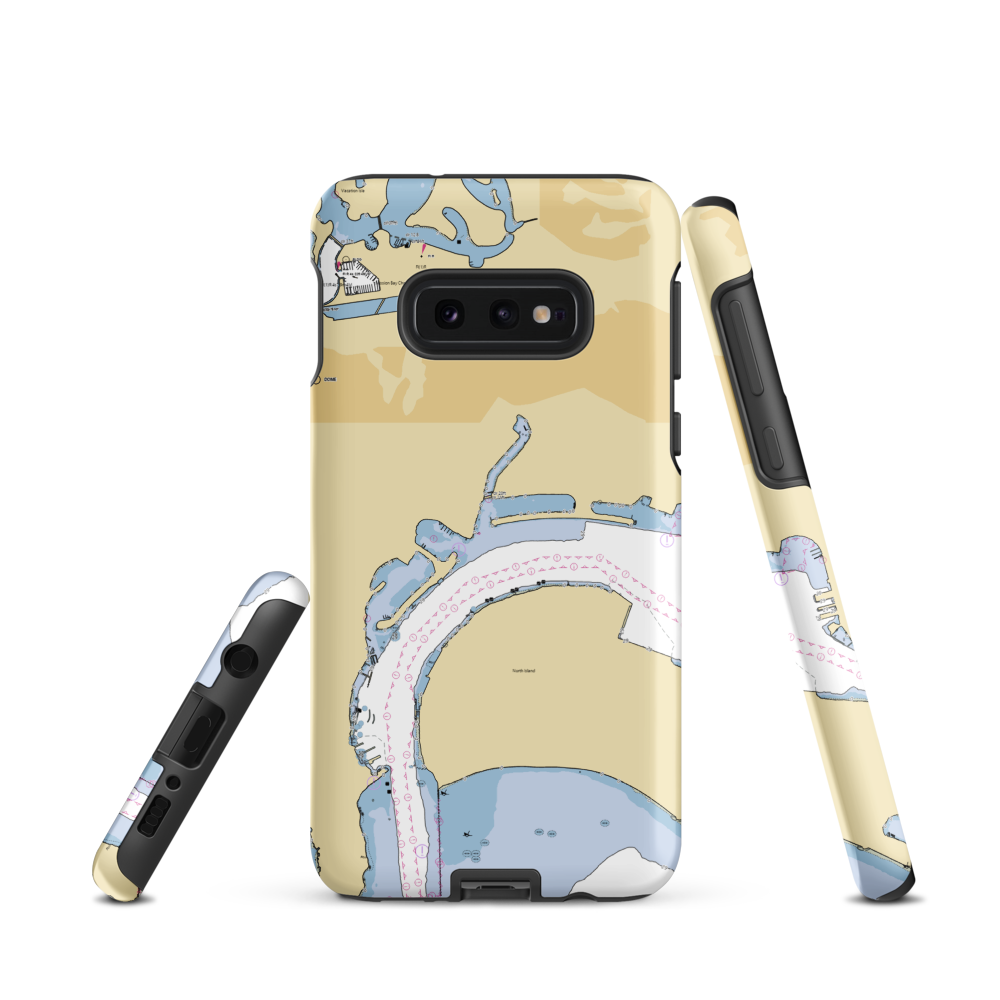 Harbor Island West Marina (San Diego, CA) NOAA Chart Samsung Phone Case Samsung Galaxy S10e model shown