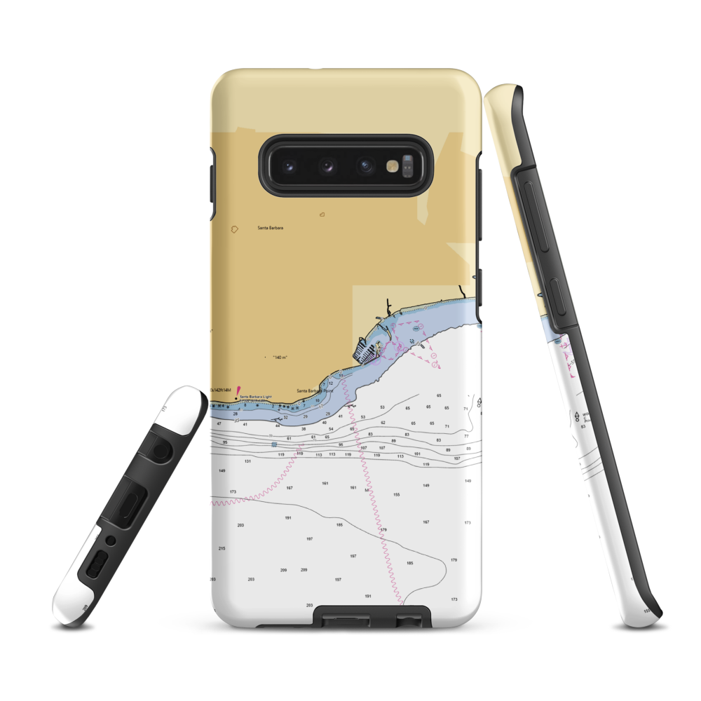 Sea Landing (Santa Barbara, CA) NOAA Chart Samsung Phone Case Samsung Galaxy S10 Plus model shown