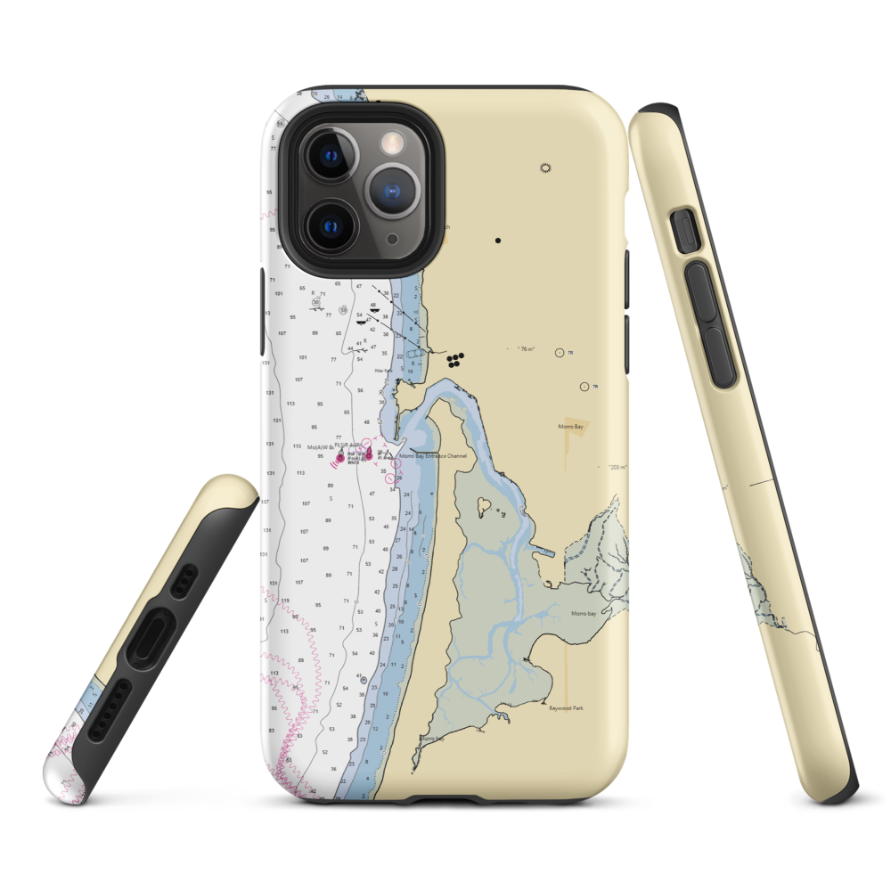 Morro Bay Tidelands Park (Morro Bay, CA) NOAA Chart  Tough iPhone Case iPhone 11 Pro model shown