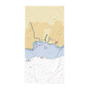 Santa Cruz Harbor Fuel Dock (Santa Cruz, CA) NOAA Chart Towel