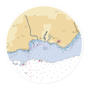 Santa Cruz Harbor Fuel Dock (Santa Cruz, CA) NOAA Chart Sticker