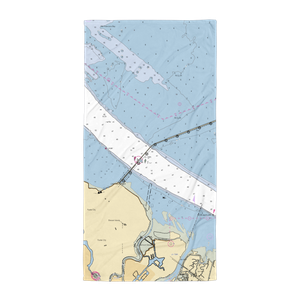 Coyote Point Marina (San Mateo, CA) NOAA Chart Towel