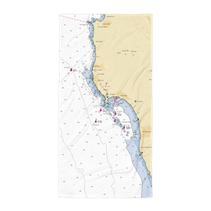 Pillar Point Harbor (El Granada, CA) NOAA Chart Towel