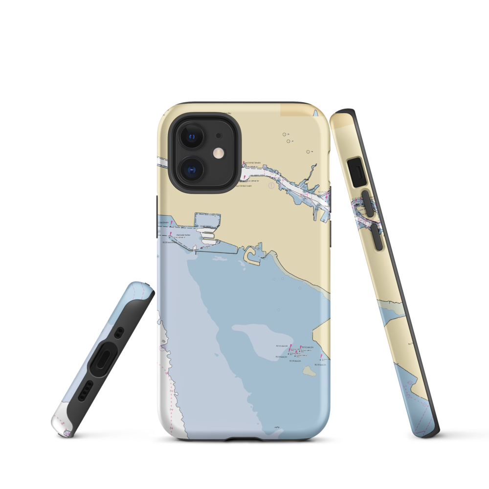 Safe Harbor Ballena Isle (Alameda, CA) NOAA Chart  Tough iPhone Case iPhone 12 mini model shown