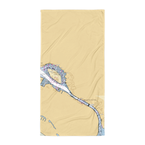 Embarcadero Cove Marina North Basin (Oakland, CA) NOAA Chart Towel