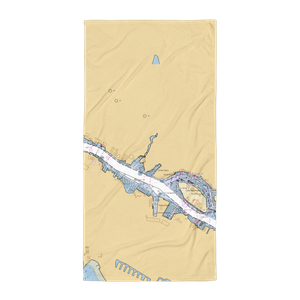 Port of Oakland Channel Estuary Park (Oakland, CA) NOAA Chart Towel