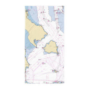 Angel Island Boat Docks (San Francisco, CA) NOAA Chart Towel