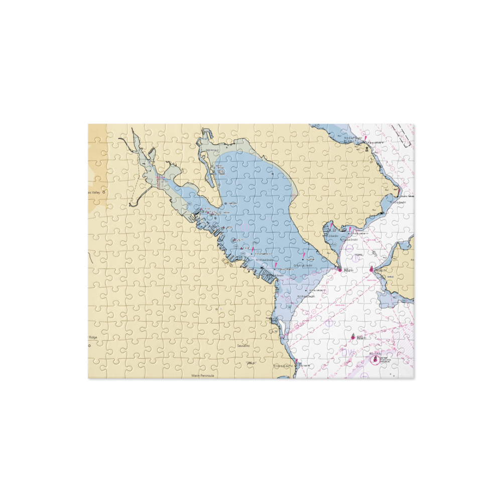 Pelican Harbour (Sausalito, CA) NOAA Chart Jigsaw Puzzle 